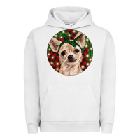 Pigment Lunar Rock Christmas Chihuahua With Buffalo Plaid Urban Hoodie - RanaPortraitStore