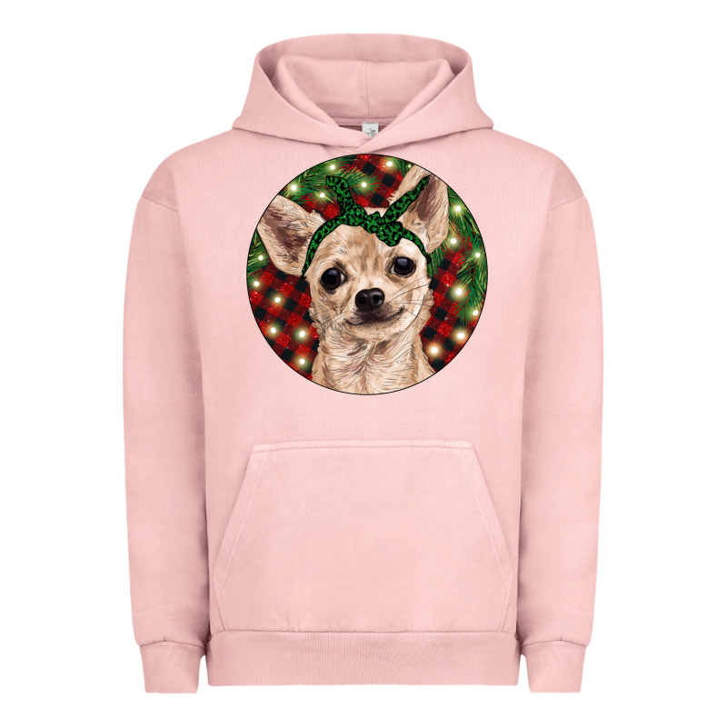 Christmas Chihuahua With Buffalo Plaid Urban Hoodie by RanaPortraitStore | Teevron