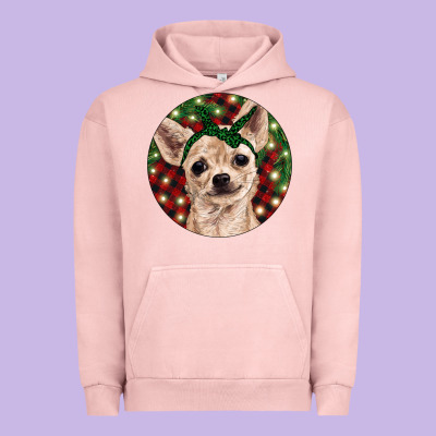 Christmas Chihuahua With Buffalo Plaid Urban Hoodie Designed By Ranaportraitstore