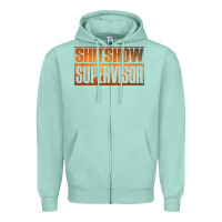 Seafoam shitshow supervisor Zipper Hoodie - DesigneFamous