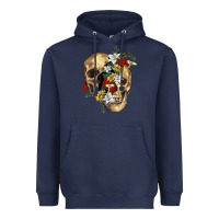Navy nature skull Heavyweight Hoodie - RanaPortraitStore