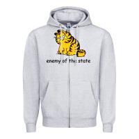 Heather Grey comrade garf classic Zipper Hoodie - DesigneFamous