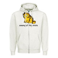 Oatmeal Heather comrade garf classic Zipper Hoodie - DesigneFamous