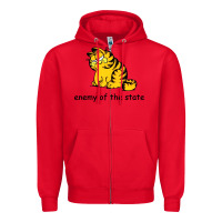 Red comrade garf classic Zipper Hoodie - DesigneFamous