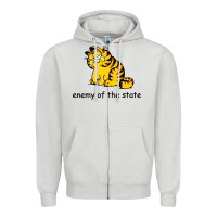 Dove Grey comrade garf classic Zipper Hoodie - DesigneFamous