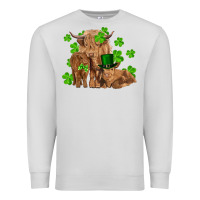 Dove Grey st patrick's day cow family Premium Sweatshirt - RanaPortraitStore