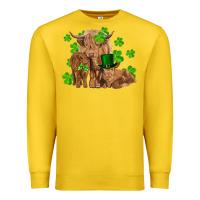 Lemon st patrick's day cow family Premium Sweatshirt - RanaPortraitStore
