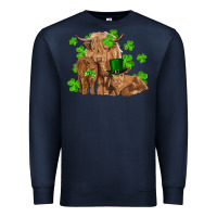 Navy st patrick's day cow family Premium Sweatshirt - RanaPortraitStore