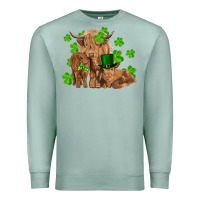 Seafoam st patrick's day cow family Premium Sweatshirt - RanaPortraitStore