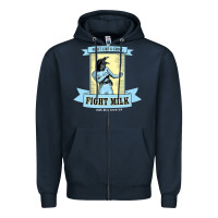 Navy fight milk classic Zipper Hoodie - DesigneFamous