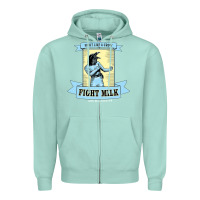 Seafoam fight milk classic Zipper Hoodie - DesigneFamous