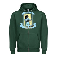 Sports Green fight milk classic Zipper Hoodie - DesigneFamous