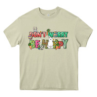 Mossy Don't worry be hoppy Easter Day Heavy Core Tee - HowdyJamesFarm