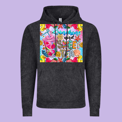 Summer Vibes With Sweet Tea Vintage Hoodie Designed By Cowhidedigitalart