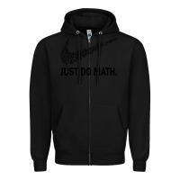 Black just do math Zipper Hoodie - DesigneFamous