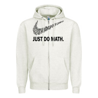 Oatmeal Heather just do math Zipper Hoodie - DesigneFamous