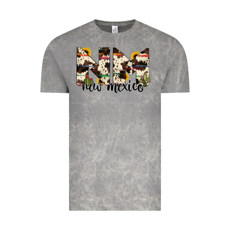 New Mexico State Cowhide Serape Cactus Vintage Tee by RanaPortraitStore | Teevron