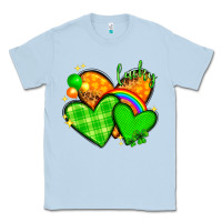 Dusty Blue St. Patrick's Day hearts St. Patricks day Classic Tee - HowdyJamesFarm