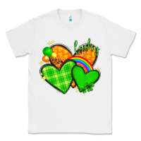 White St. Patrick's Day hearts St. Patricks day Classic Tee - HowdyJamesFarm