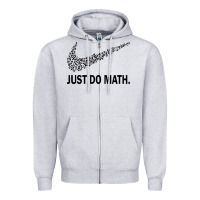 Heather Grey just do math Zipper Hoodie - DesigneFamous