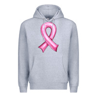 Heather Grey Balloon cancer ribbon Premium Hoodie - Artiststas