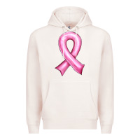Pale Pink Balloon cancer ribbon Premium Hoodie - Artiststas