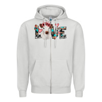 Dove Grey calf love Zipper Hoodie - JahusDesignShop