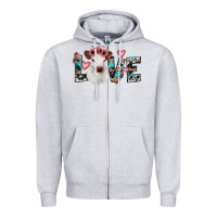 Heather Grey calf love Zipper Hoodie - JahusDesignShop