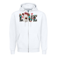 White calf love Zipper Hoodie - JahusDesignShop