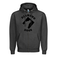 Charcoal Heather lassos diamond dogs classic Zipper Hoodie - DesigneFamous