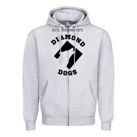 Heather Grey lassos diamond dogs classic Zipper Hoodie - DesigneFamous