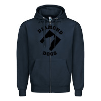 Navy lassos diamond dogs classic Zipper Hoodie - DesigneFamous
