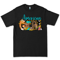 Black American Girl, western Cowhide Premium Tee - CowCowDesign