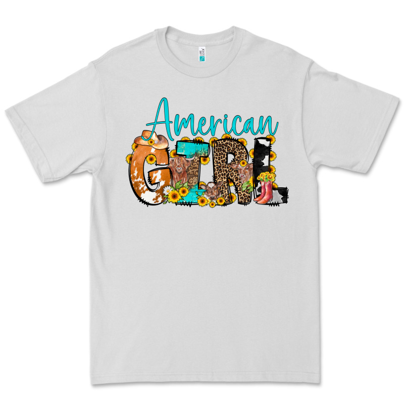 American Girl, Western Cowhide Premium Tee by CowCowDesign | Teevron