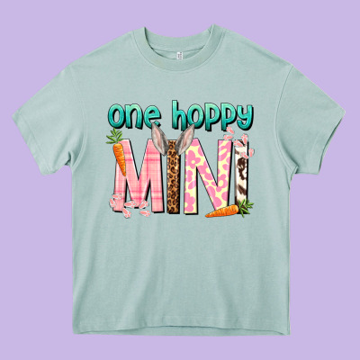 One Hoppy Mini Easter Day Heavy Core Tee Designed By Howdyjamesfarm