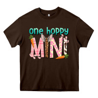 Chocolate Brown One hoppy Mini Easter Day Heavy Core Tee - HowdyJamesFarm