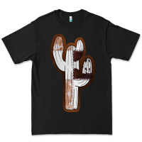 Black Leather Cowhide Cactus Premium Tee - RanaPortraitStore