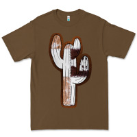 Cacao Leather Cowhide Cactus Premium Tee - RanaPortraitStore