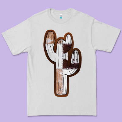Leather Cowhide Cactus Premium Tee Designed By Ranaportraitstore