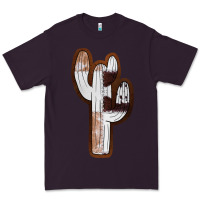 Plum Leather Cowhide Cactus Premium Tee - RanaPortraitStore