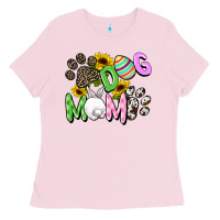 Bubblegum Pink Dog mom Easter Mother's Day Ladies Tee - FaDigitalArtStudio