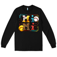 Black Baseball and Softball mimi Long Sleeve Tee - LillyAllenDesigns