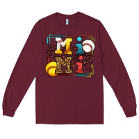Burgundy Baseball and Softball mimi Long Sleeve Tee - LillyAllenDesigns