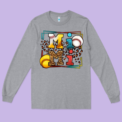 Baseball And Softball Mimi Long Sleeve Tee Designed By Lillyallendesigns
