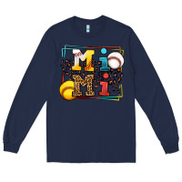 Navy Baseball and Softball mimi Long Sleeve Tee - LillyAllenDesigns