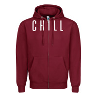 Burgundy chill Zipper Hoodie - DesigneFamous