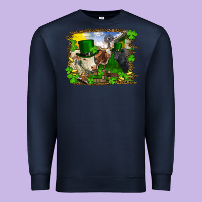St Patrick's Day Cows Premium Sweatshirt Designed By Ranaportraitstore