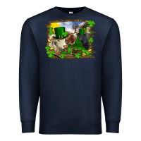 Navy St patrick's day cows Premium Sweatshirt - RanaPortraitStore