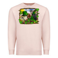 Pale Pink St patrick's day cows Premium Sweatshirt - RanaPortraitStore
