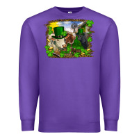 Purple St patrick's day cows Premium Sweatshirt - RanaPortraitStore